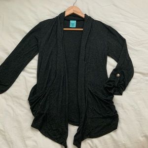 Grey cardigan sweater